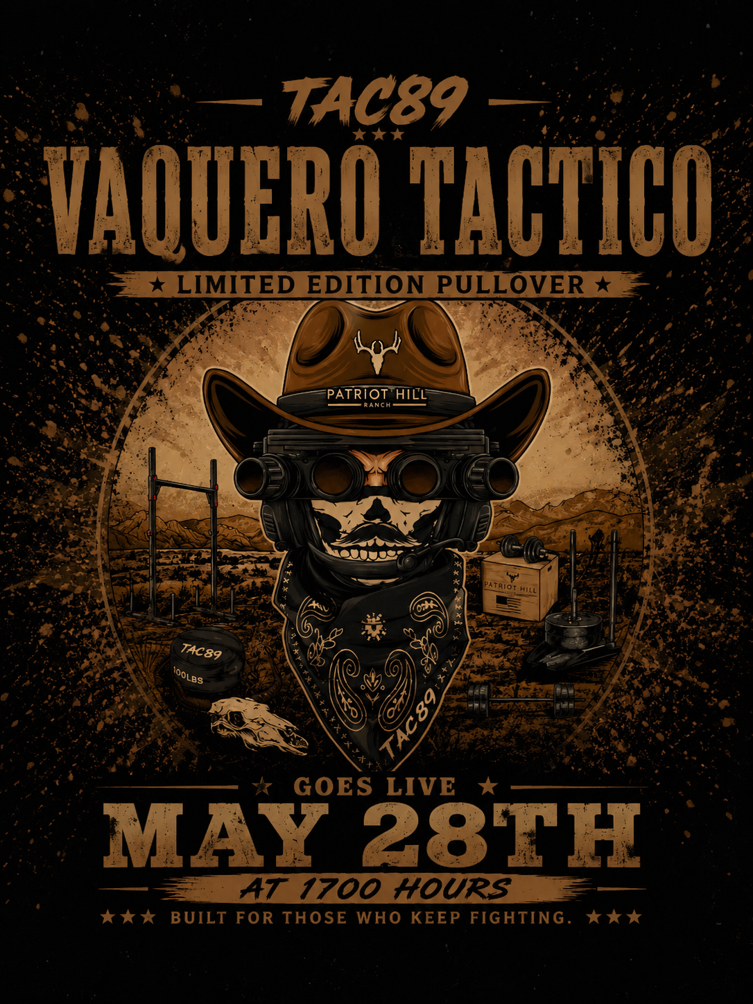 Pre-Order T89 : Vaquero Tactico Performance Pullover -Athletic Fit