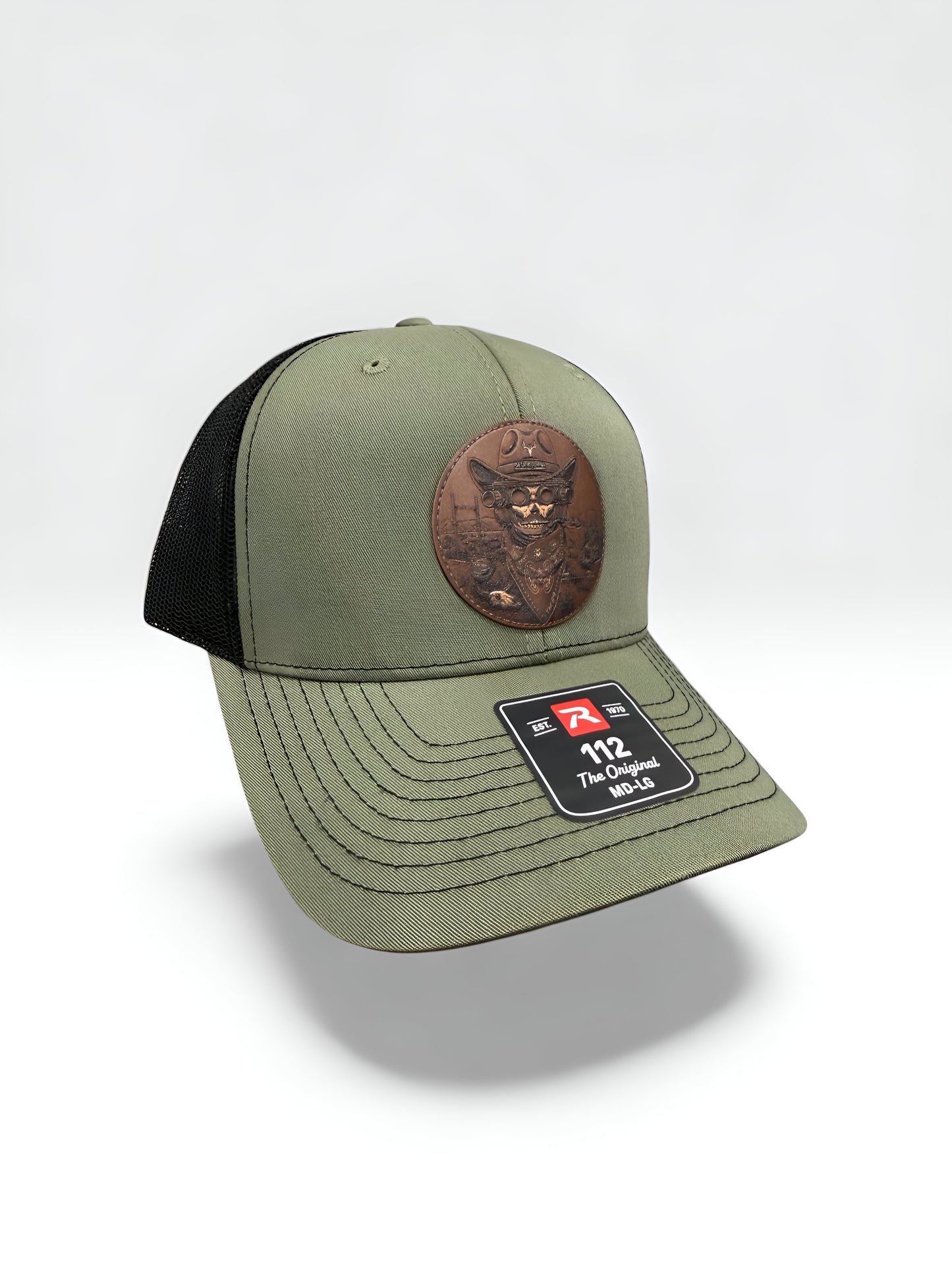 Premium TAC89 Vaquero Táctico Trucker Hat - OD Green/Black